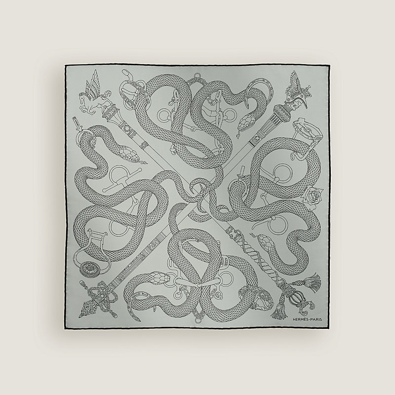 Caducee Rock pocket square 45 | Hermès Mainland China